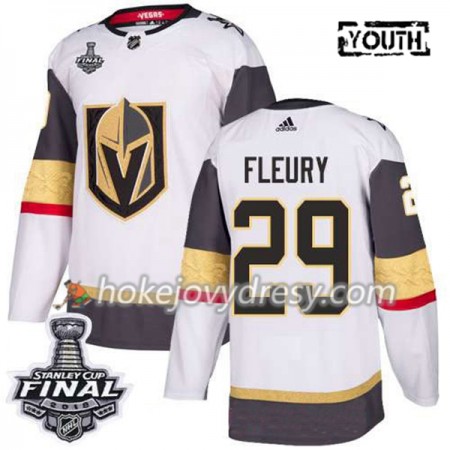 Dětské Hokejový Dres Vegas Golden Knights Marc-Andre Fleury 29 2018 Stanley Cup Final Patch Adidas Bílá Authentic